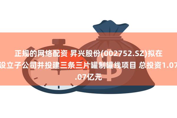 正规的网络配资 昇兴股份(002752.SZ)拟在南宁设立子公司并投建三条三片罐制罐线项目 总投资1.07亿元